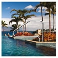 thumbnail image 5 of Pool Handrail Swimming 49x34 Stainless Steel Humanized Handle Swimming Pool Stair Rail with Blue Grip Cover Quick Mount Base Plate & Accessories for SPA Inground Pools, 5 of 8