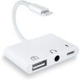 thumbnail image 1 of Uniytriox iPhone USB+3.5mm Audio Adapter, USB Camera Reader Adapter, iPhone Headphone Adapter, Charging Cable Adapter Compatible with iPhone 14/13/12/11/X/8, 1 of 5