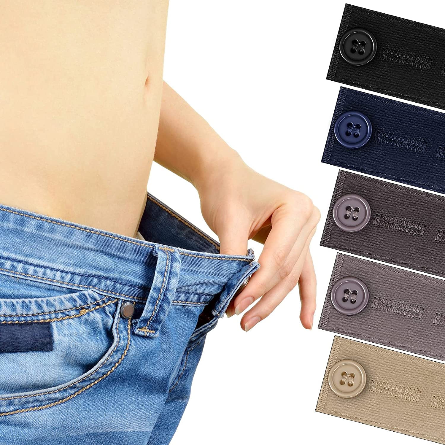 18 Pieces Button Extender Waistband 