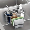 thumbnail image 3 of PEACNNG Stainless Steel Over-the-Sink Dish Rack - Perfect for Kitchen Organization  Holds Brushes  Soap  and Sponges, 3 of 7