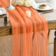 thumbnail image 1 of Dusty Rose Gauze Table Runner 120 Inch 10FT, Seasonal Sheer Chiffon Cheesecloth Kitchen Dining Holiday Birthday Table Decor for Home Party, 1 of 8