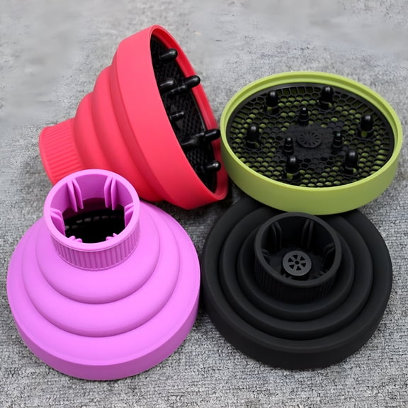 HIBIBUD Universal Collapsible Hair Dryer Diffuser Attachment- Salon Grade Tool, Lightweight Foldable Portable Travel Folding Design Fit Most of Blow Dryers