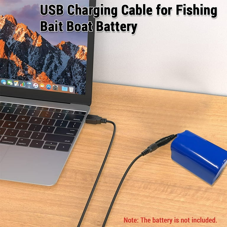 Aibecy USB Charging Cable for Fishing Bait Boat Battery Recharging -  Durable Cord Replacement 