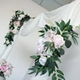 thumbnail image 3 of 2x de Flores Artificiales para Boda, Tela Blanca para Drapeado, de Flores de Cenador para Ventana, Telón de Fondo, Adornos de Decoració Macarena Guirnalda de arco de boda, 3 of 8