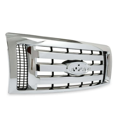 WaiRitoday Compatible with 2009-2012 13 14 Ford F-150 F150 XLT Front Upper Bumper Grille Grill Chrome