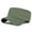 Olive Green, variant on Cotton Twill Flat Top Peaked Hat Army Military Cadet Cap - Black