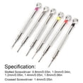 thumbnail image 4 of Watchmakers Screwdrivers, Stainless Steel With Slotted Crossed Screwdriver Set, For Sunglass DIY Projects Repair, 4 of 8