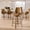 Brown, variant on iooHug 26" Counter Height Bar Stools Set of 4, Swivel Black Leather Barstools with Bentwood Back for Kitchen Island