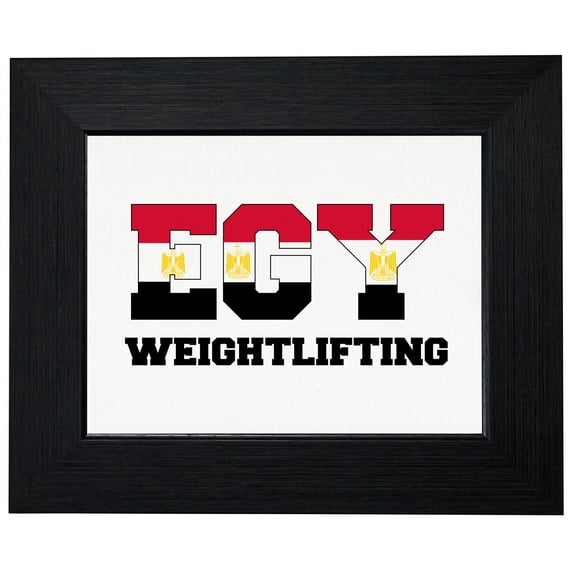 Egypt Weightlifting - Olympic Games - Rio - Flag Framed Print Poster Wall or Desk Mount Options