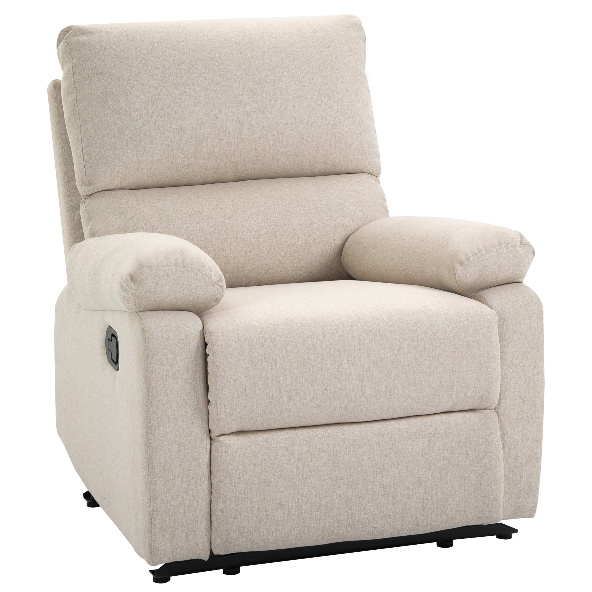 HOMCOM Single Recliner Sofa Lounge Linen Fabric Manual Adjustable