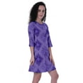 thumbnail image 2 of Moomaya Women's Printed Round Neck FlareDressW/ Buttons Short Casual SummerDresses, 2 of 5
