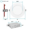 thumbnail image 6 of Luxrite 12-Pack 4 Inch Ultra Thin LED Fire Rated Recessed Lights, 5CCT, 800 Lumens, Dimmable, IC Rated, Wet Rated, ETL, 6 of 7