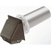 Deflect-O RVHAB4 Weatherproof Brown Aluminum and Plastic Dryer Vent Hood 4 in.