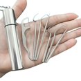 thumbnail image 1 of Clearance Sale Portable Toothpick Set Interdental Crochet Cleaning Reusable Metal Toothpicks, 1 of 7