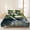 Green Black, variant on 3 Pieces Queen Quilt Set,Vintage Ethnic Flower Texture Soft Bedding Sets with 1 Quilt & 2 Pillow Shams,Abstract Tribal Geometric Art Summer Bedspread Lightweight Coverlet Comforter for All Season