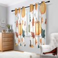 thumbnail image 2 of Yayeee Window Curtains Set of 2 for Living Room Light Filtering 63"x42", Pumpkins Pattern, 2 of 7