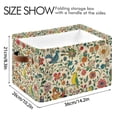 thumbnail image 4 of Yayeee Canvas Storage Basket with Handles for Shelves Fabric Bins Closet Organizer, Beige Cartoon Animals, 4 of 8