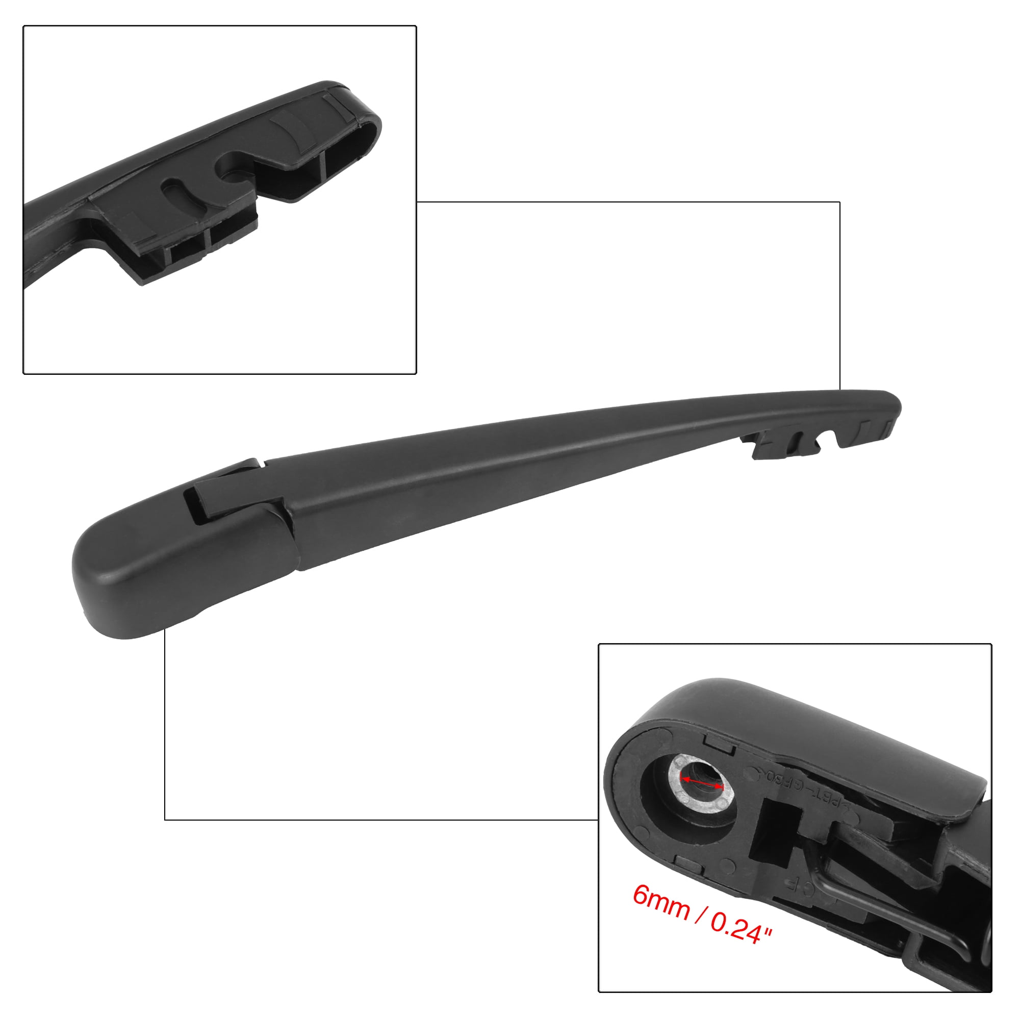REGALWOVEN Black Rear Windshield Wiper Blade Arm Set 305mm 12 Inch for Honda CR-V 2016-2019