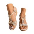thumbnail image 3 of IUJSOY Wedge Espadrilles for Women Open Toe Bohemian Sandals Casual Summer Slingback Heels, 3 of 8