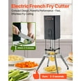 thumbnail image 2 of VEVOR Cortador de papas fritas comercial, picador de frutas y verduras de acero inoxidable con 2 cuchillas de repuesto de 1/2 pulgada y 3/8 de pulgada, cortador de papas electrico, 2 of 9