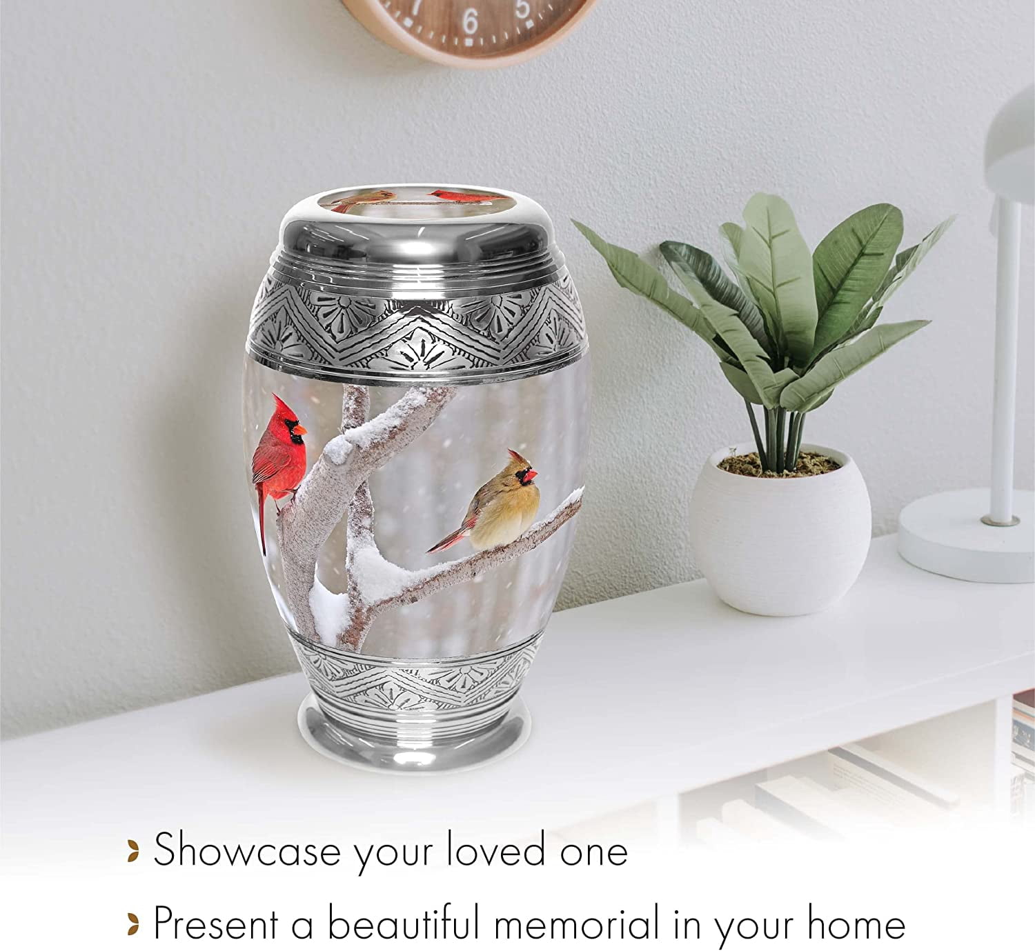 Cozy Cardinals Urns for Cremation Ashes Large Urn XL or Small Keepsake Urns for Human Ashes & Urns for Human Ashes for Home or Burial Small Urns for Human Ashes Keepsake Set of 4