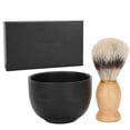 thumbnail image 2 of Jabón y brocha de afeitar 2 piezas/juego de jabonera de afeitar brocha de afeitar kit de afeitado húmedo para hombres cómoda suave portátil brocha para barba cuenco de ANGGREK Otros, 2 of 8
