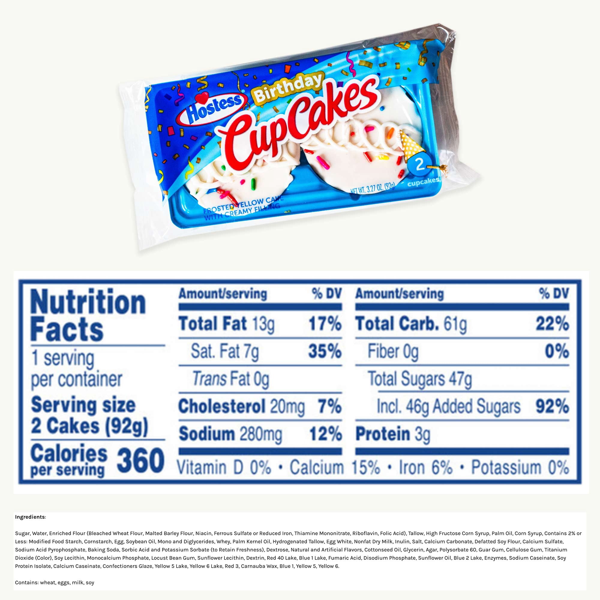 Hostess Honey Buns Donettes (36 mini donuts) - Strawberry, Birthday, Orange Cupcakes (6 cupcakes) - Organic Roasted, Peach Yerba Mate Tea bags (2 tea bags) - 11 Items