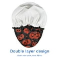 thumbnail image 4 of Shower Caps,Halloween Red Pumpkins Pattern Waterproof Shower Cap for Women 4 Pieces,Double Reusable Hair Cover for Shower PEVA Elastic Stretch Hem, 4 of 7