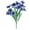 Blue, variant on 13" Outdoor Artificial Flowers, UV Resistant Faux Violets Plastic Wildflowers with 5-Branch Adjustable Stems for Hanging Baskets, Royal Blue
