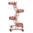 thumbnail image 5 of 4-Tier Metal Plant Stand Display Shelf with Wheels & Brake Flowers Pot Holder Movable for Patio Garden Livingroon, 5 of 9