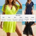 thumbnail image 3 of MOJOGO Beach Cover Up for Women Lightweight Chiffon Coverups V Neck Coverup Dress Side Slit Summer Pool Outfit Black Free Size, 3 of 5