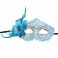 thumbnail image 1 of Galaxy 1 pc Halloween Lace Blindfold Carnival Masquerade Party Masks Blue, 1 of 3