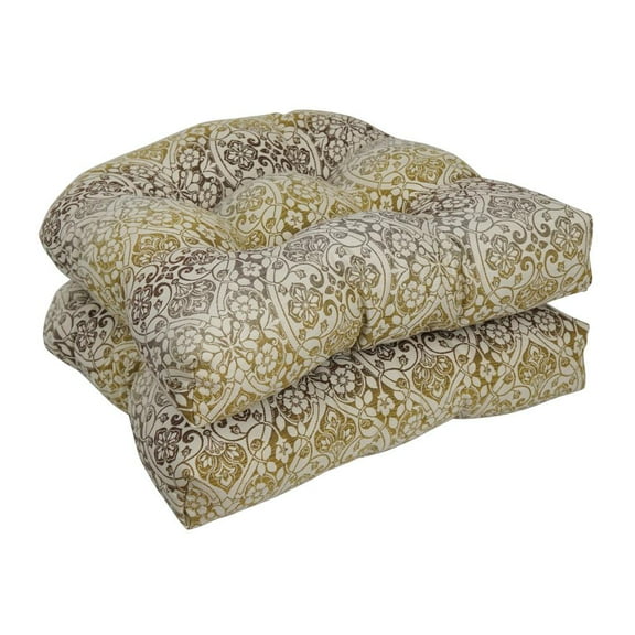 Blazing Needles 19-inch U-Shaped Premium Outdoor Tufted Dining Chair Cushion