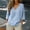 Light Blue, variant on Oversized Tshirts for Women Casual V Neck 3/4 Sleeve Linen Blouse Loose Fit Solid Color Black Summer Tops for Women