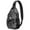 Black Halloween Spider, variant on Sling Backpack,Black Halloween White Ghosts Sling Bag with Water Bottle Holder,Waterproof Sling Bag for Men/Women with Headphone Jack for Hiking,Travel