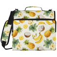thumbnail image 2 of Zipper Binder with Shoulder Strap 2 inch 3 Ring Waterproof File Folder Organizer Bag 500 Sheet Coconuts and Pineapples Pattern, 2 of 8