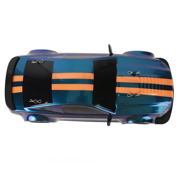 RC Drift Car, Anti Interference ABS PVC Impact Resistant 2.4G Remote Control 1/14 Long Battery Life Car Model with 2 Set Wheels for Gift Single Battery