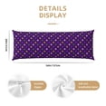 thumbnail image 3 of Easygdp Purple Mardi Gras Long Body Pillowcase - Super Soft Microfiber Body Pillow Case - Envelope Closure, Cool, Anti-Fading- 20x54 in, 3 of 8