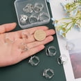 thumbnail image 4 of 16Pcs Brass Rings Open Cuff Adjustable Flower Pattern Rings with Oval Tray for DIY Rings Jewelry Making, 4 of 9
