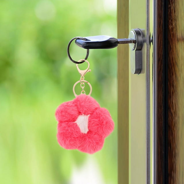 ADDHAT 2Ud Accesorios Decorativos Esponjosa Roja Para Llavero Y Hechos En Material Resistente