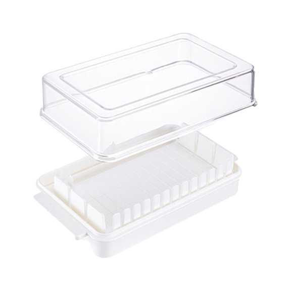 HomeLife Convenient Butter Box Easy to Clean Plastic Dust-proof Lid Storage Container for Fridge