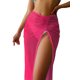 thumbnail image 4 of VISgogo - Falda de playa informal para mujer, de longitud media, a la moda, de color sólido, con cordón y abertura VISgogo moda, 4 of 10