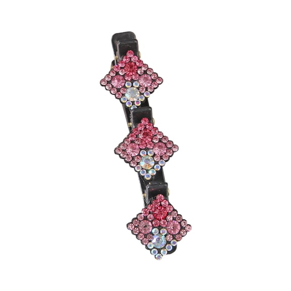 Sparkling Hair Clip for Women Elegant Braided Design Daily Wear Rhinestone Hair Accessories Trendy Hairpin