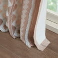 thumbnail image 6 of Cotton Single Panel Curtain with Rod Pocket, Tufted Chenille Stripe Geometric Printed Window Curtain with Cotton Lining for Living Room, Bedroom, Blush, 6 of 9