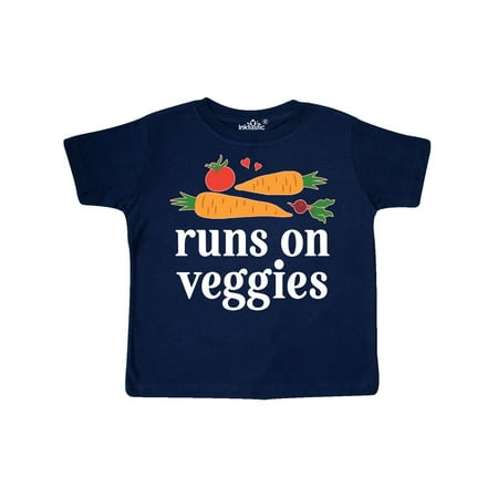 

Inktastic Vegetarian Runs On Veggies Gift Toddler Boy or Toddler Girl T-Shirt