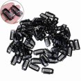 thumbnail image 2 of 10/100 Toupee wig clips snap clips w/ rubber back hair extension black 9 teeth, 2 of 4