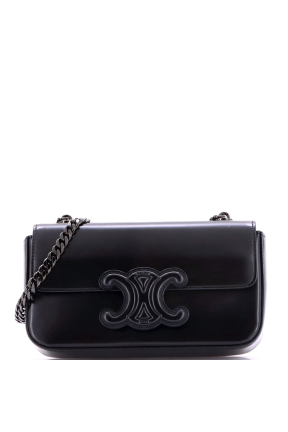 Pre-Owned Triomphe Chain Shoulder Bag Leather Small By Rebag