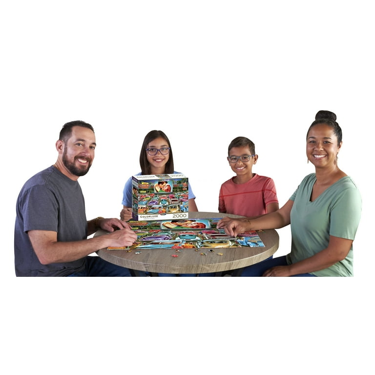 RoseArt Colorluxe 2000-Piece Drive in Date Night Adult Jigsaw