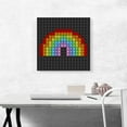 thumbnail image 2 of ARTCANVAS Colorful Rainbow Emoticon Gay Black Jewel Pixel Canvas Art Print - Size: 18" x 18" (0.75" Deep), 2 of 9