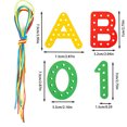 thumbnail image 2 of Learn Lacing Alphabet Uppercase 26 Letters 10Numbers 8 Laces Alphabet Threading Letters Alphabet Learning Toys Alphabet String Letter for Boys Girls Recognition Educational, 2 of 8